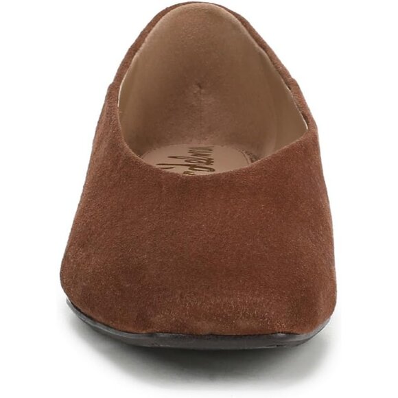 Sam Edelman Women Dark Terra Toffee Leather Pull-On Rounded Toe Ballet Flat - Picture 4 of 6